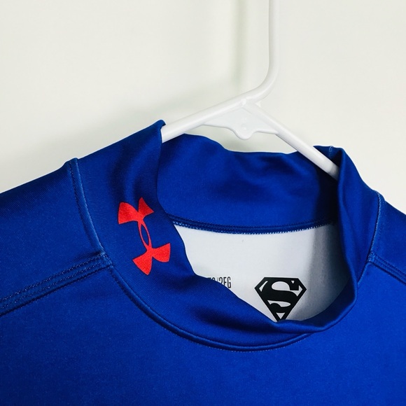 Under Armour ColdGear Superman men’s long sleeve compression tee shirt 2XL - Picture 3 of 10